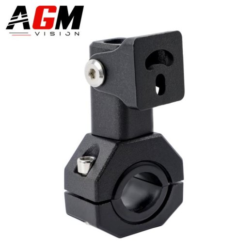 Articulated support for additional motorcycle headlight on type 1 crash bars