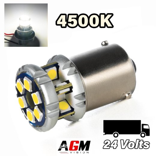 Lâmpada LED R5W-R10W Mini Ultra Power Branco Quente 4500K 24V