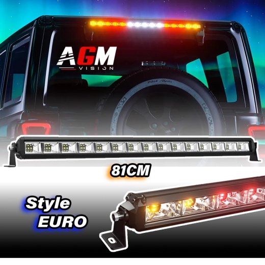 Barra de LED Traseira Linha Europa 45 Watts, 4X4, Buggy, SSV e ATV