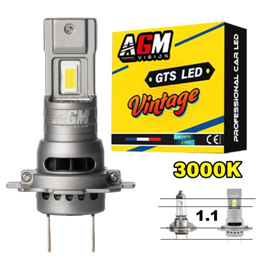 Ampoule LED H7 VINTAGE GTS JAUNE 3000K