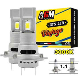 Kit ampoules LED H7 GTS 1.1 EVO R70W - Jaune 3000K - Ventilé