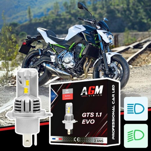 カワサキZ650用LEDロービーム／ハイビームバルブ