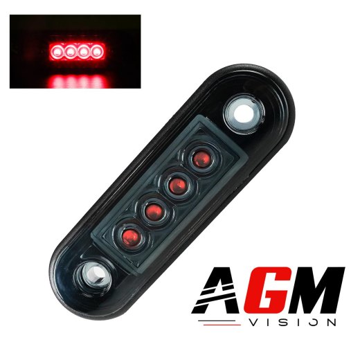 Luz de posição LED DARK NOVA (Vermelha) - 8 CM