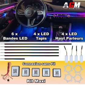 Imagen de Kit LED interior Slim RGB Wireless Max – TDB, puertas y alfombrillas (inalámbrico)