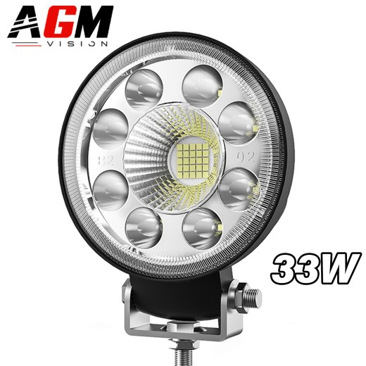 PHARE ADDITIONNEL LED ROND DISPERSION 33 W