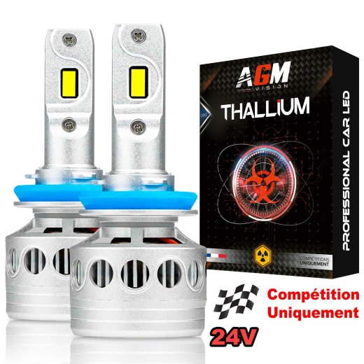 Kit bombillas LED H11 Thallium 24V, Competición, Ultra Potente, 170 WATTS, 32 000 LÚMENES