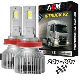 Kit Ampoules LED H11 X-TRUCK - V2 - 150 Watts - 24 Volts