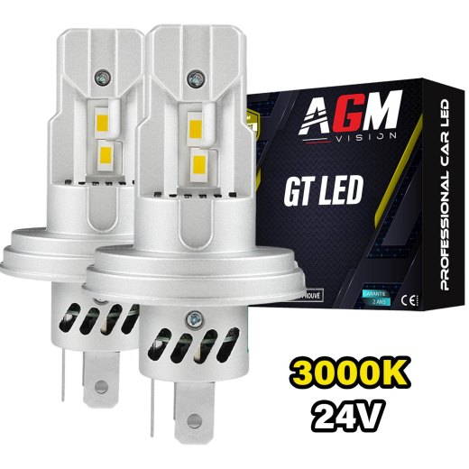 Kit Lampadine LED R2 P45T GT - GIALLO 3000K – Speciale Camion & Veicoli Pesanti (24V a 48V)