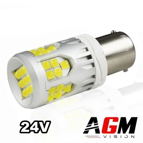 Ampoule LED P21W-BA15S - UltraBoost 24V Recul Blanc