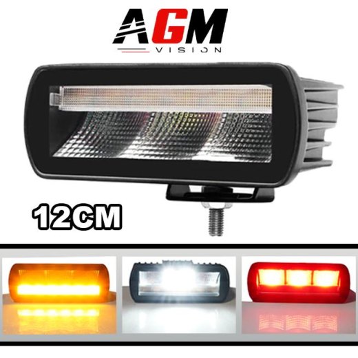 Mini barra LED trasera - 12cm - 5 funciones 20 vatios, 4x4, buggy, SSV y ATV