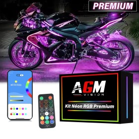 Immagine di Kit neon LED RGB PREMIUM universale per moto