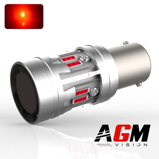 Ampoule LED P21W-BA15S VORTEK MAX (Rouge)