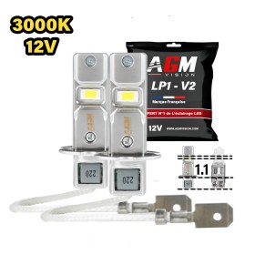 Image de Kit Ampoules LED H3 LP1 - 12V - Jaune 3000K