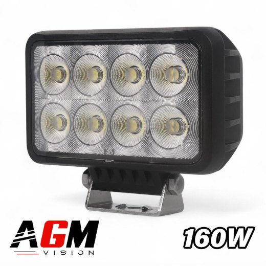 Konvexes rechteckiges LED-Arbeitslicht 160 Watt - 120° breites Spektrum