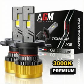 Image of H4 TITANIUM XS yellow 3000K LED bulb kit
