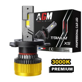 Image de Ampoule LED H4 TITANIUM XS - Jaune 3000K