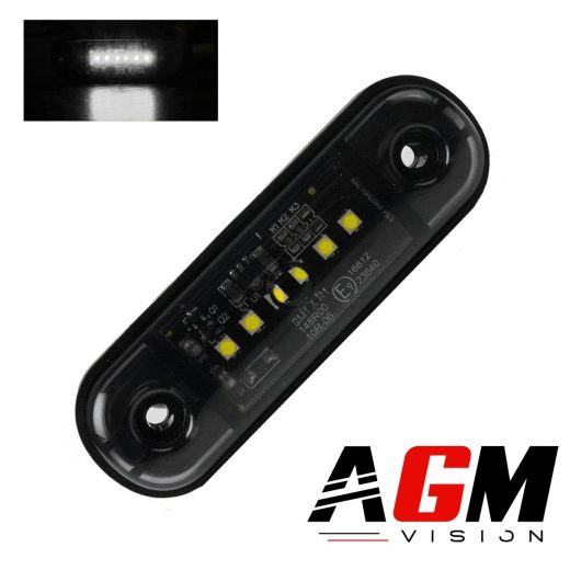 LED marker light DARK SMOKE (white) - 8 cm