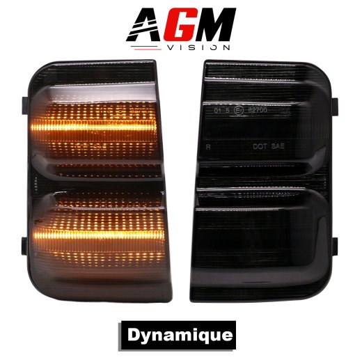 FIAT用ドアミラー用ダイナミックウインカーキット 2個セット（スモークブラック）– タイプ1