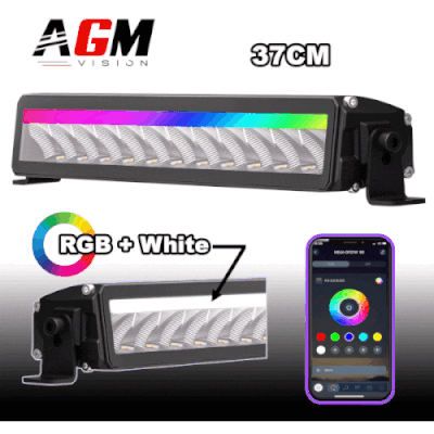 Barre LED Radium RGB - 37 cm - Longue portée - 144 watts - 12 000 lumens Barre LED Radium RGB - 37 cm - Longue portée - 144 watts - 12 000 lumens