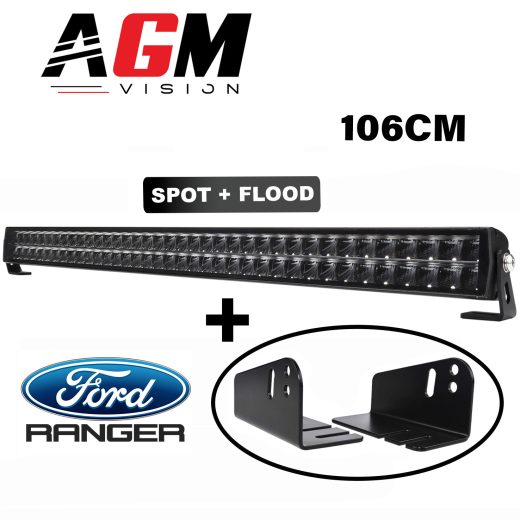 PACK BARRE LED 360W FORD RANGER T6 T7 avec barre de toit