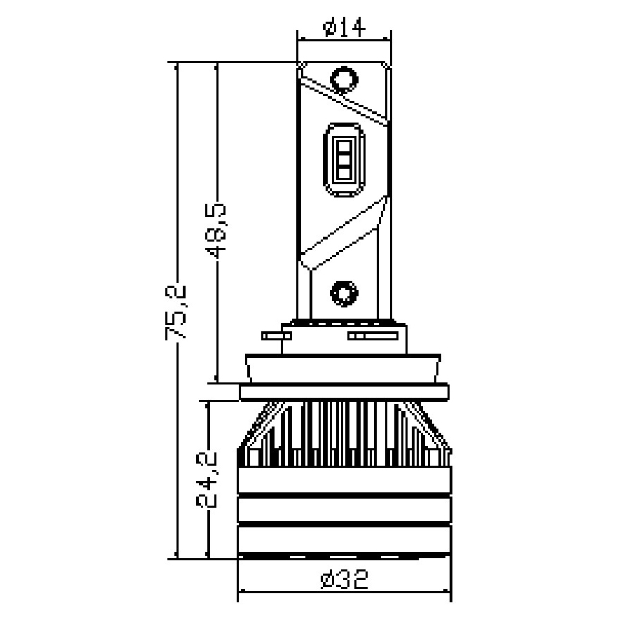 Kit Ampoules LED H8 TITANIUM XS