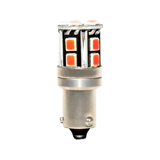 Ruiandsion Lot de 2 ampoules LED BAY9S Canbus H21W 12–24 V super lumineuses  3030 10SMD Chipset Jaune Ampoule LED pour clignotant de voiture, feu de