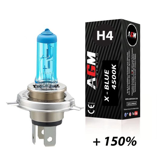 1 ampoule halogène H4 55W X-BLUE 4500K