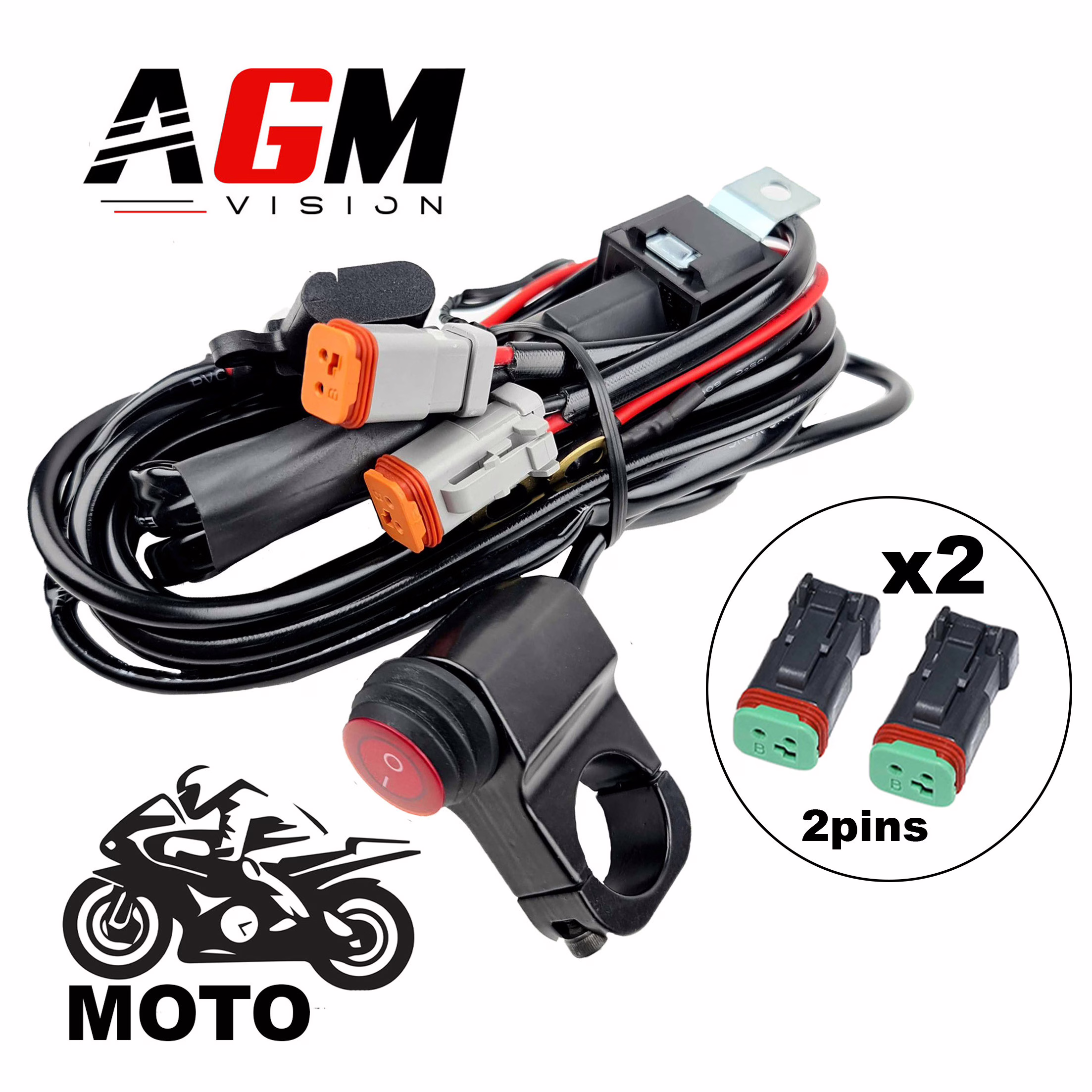 Image de Faisceau LED Premium Moto Double Deutsch 2 Pins Image de Faisceau LED Premium Moto Double Deutsch 2 Pins