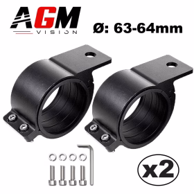 Image de KIT 2 SUPPORTS TUBE 63-64MM BARRE LED