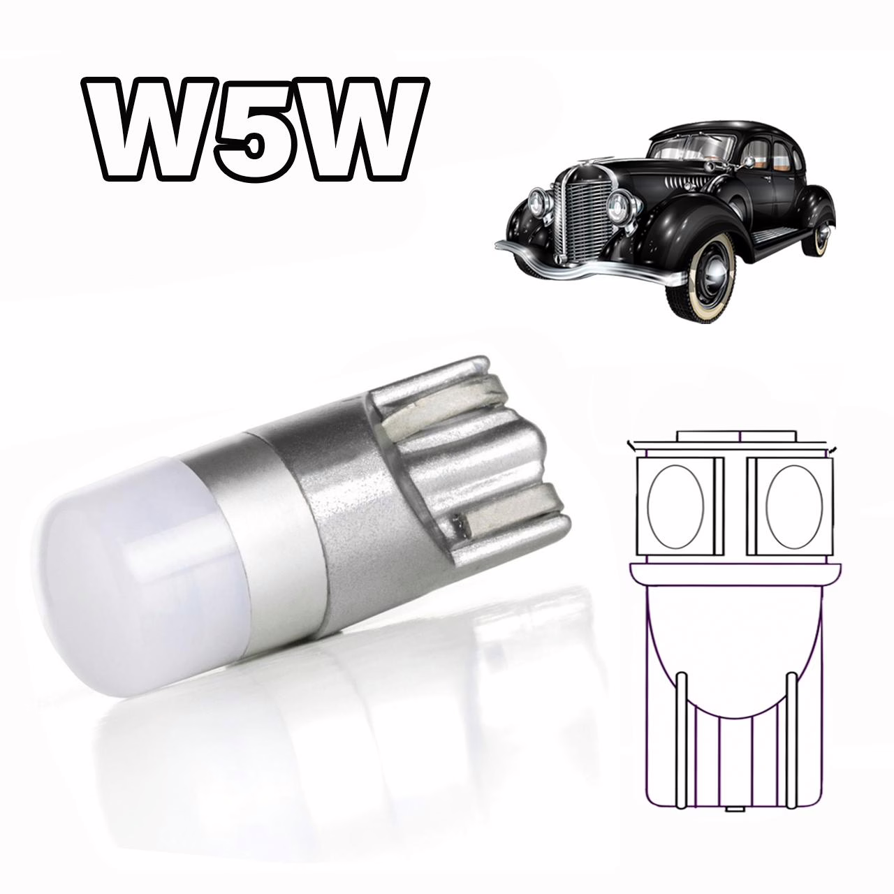 LED 6 voltios - casquillo wedge