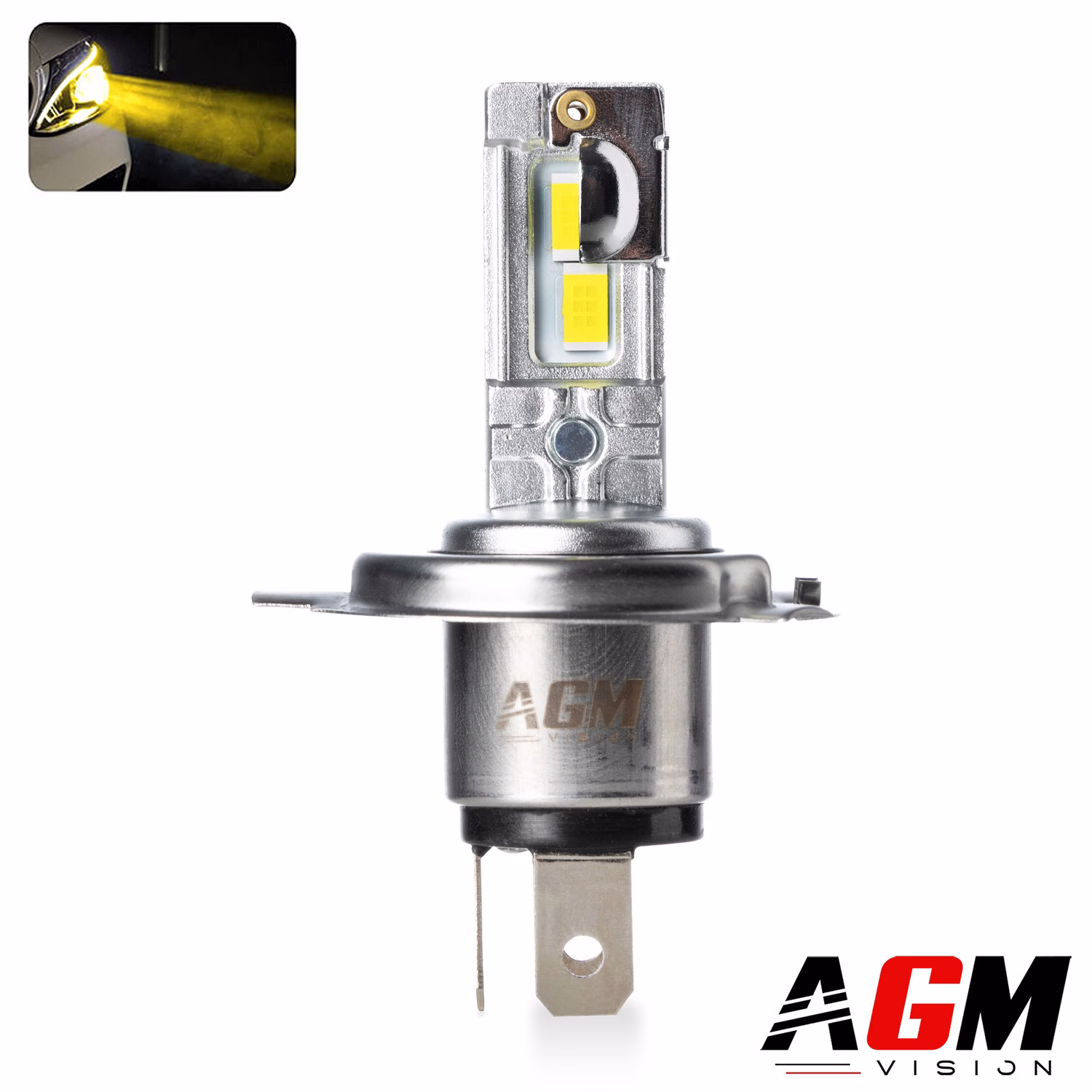 Image of H4 LP1 Yellow 3000K LED Bulb Image of H4 LP1 Yellow 3000K LED Bulb