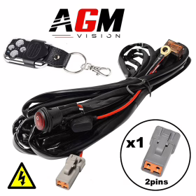 Imagem de Feixe Barra LED Deutsch 2 Pinos + Controle Remoto - Alta Potência