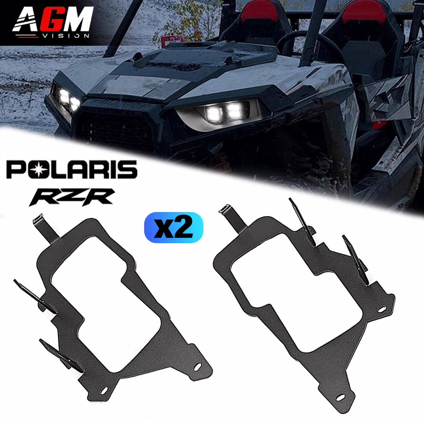 Immagine di CONFEZIONE 2 Supporti di Ricambio Ottici Faro Originale Polaris RZR Immagine di CONFEZIONE 2 Supporti di Ricambio Ottici Faro Originale Polaris RZR