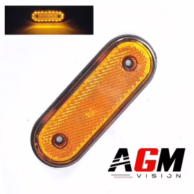 Image of LED ORANGE Marker Light Reflector - 12 CM