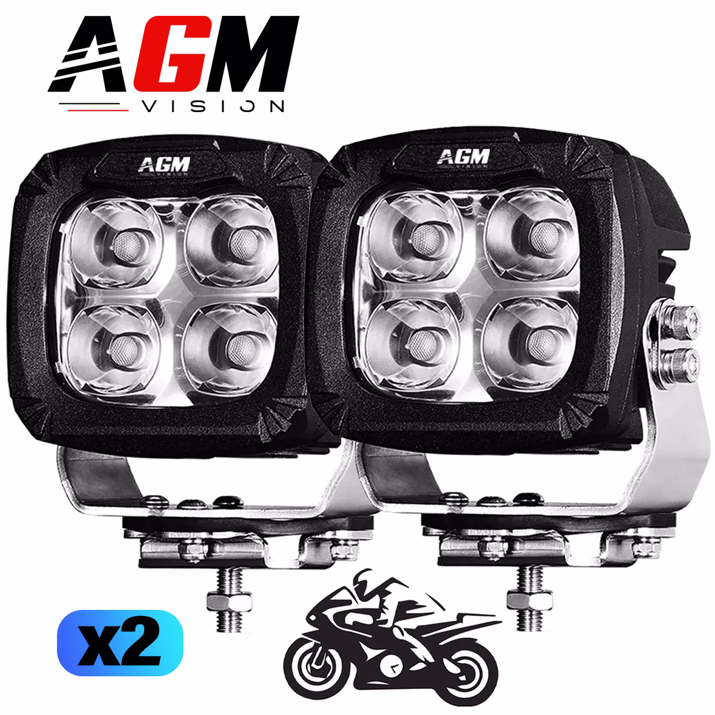 Bild von KIT 2 LED-SCHEINWERFER MOTORRAD ULTIMATE PREMIUM 96W Bild von KIT 2 LED-SCHEINWERFER MOTORRAD ULTIMATE PREMIUM 96W