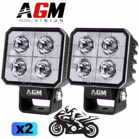 Bild von KIT 2 LED-SCHEINWERFER MOTORRAD EDGELESS ULTIMA 80W