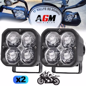 Bild von KIT 2 MOTORRADSCHEINWERFER FERNLICHT LED QUADRA TECH 40W