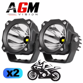 Image de KIT 2 PHARES LED MOTO RACE COMBO 50W