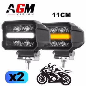 Bild von KIT 2 MINI LED-BARS MOTORRAD DUAL FLOOD + STANDLICHT - 11CM