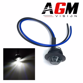 Image of Round Black Smoked LED Clearance Light - Ø 2CM