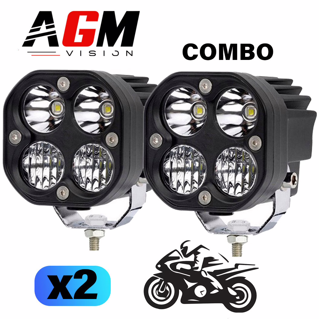 Bild von KIT 2 LED-SCHEINWERFER MOTORRAD SPOT ST-R 80W Bild von KIT 2 LED-SCHEINWERFER MOTORRAD SPOT ST-R 80W