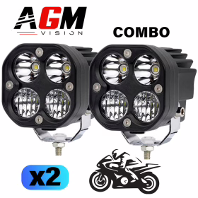 Bild von KIT 2 LED-SCHEINWERFER MOTORRAD SPOT ST-R 80W