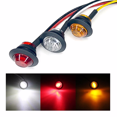 Immagine di Luce di ingombro LED rotonda - Ø 2CM Immagine di Luce di ingombro LED rotonda - Ø 2CM