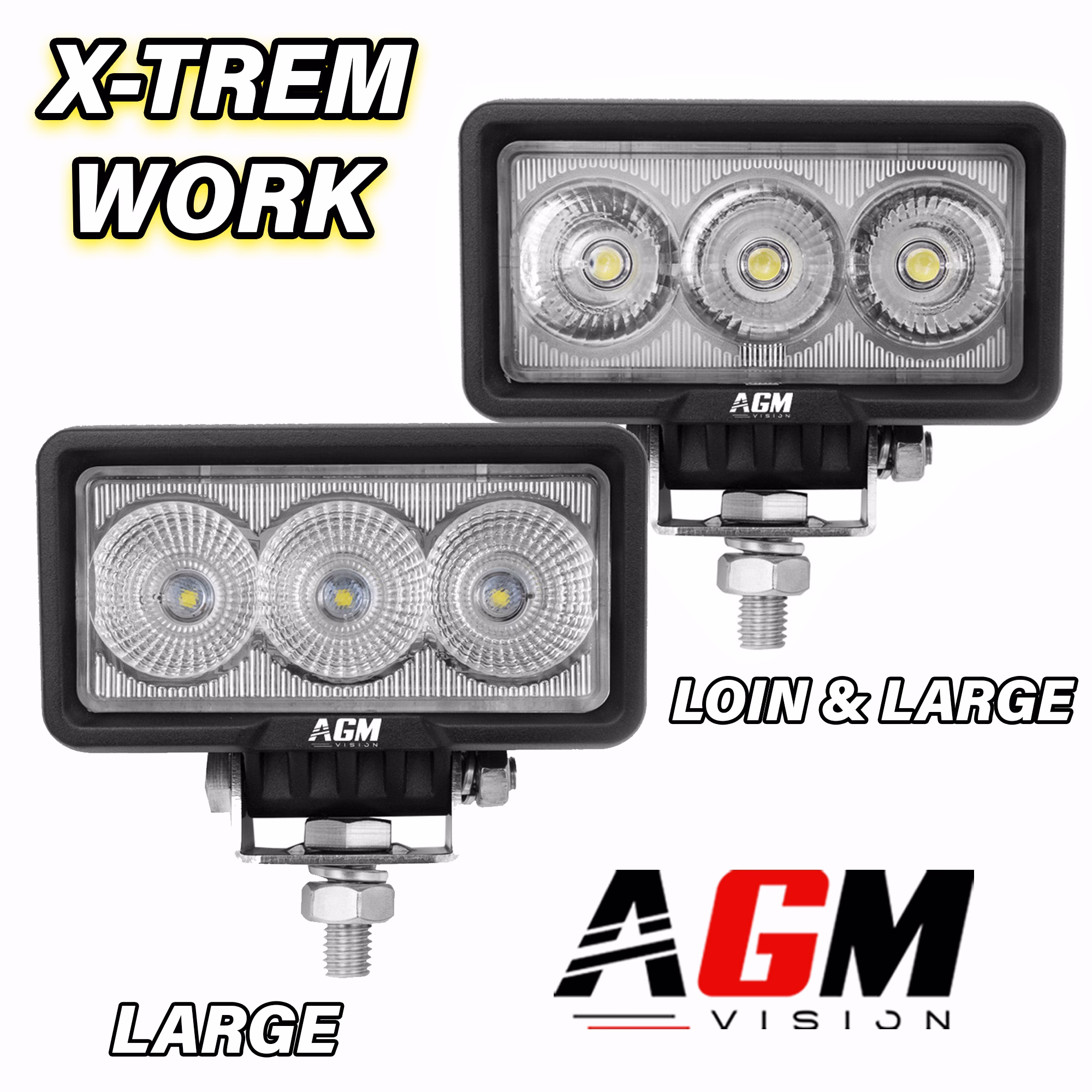 Image de Mini phare de travail LED rectangulaire X-Trem Work 30W Image de Mini phare de travail LED rectangulaire X-Trem Work 30W