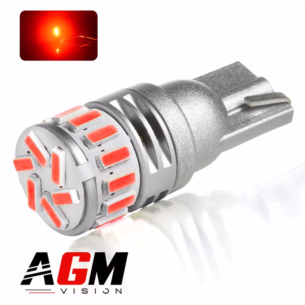 Image of T10-W5W 360° LED Bulb - Red Image of T10-W5W 360° LED Bulb - Red