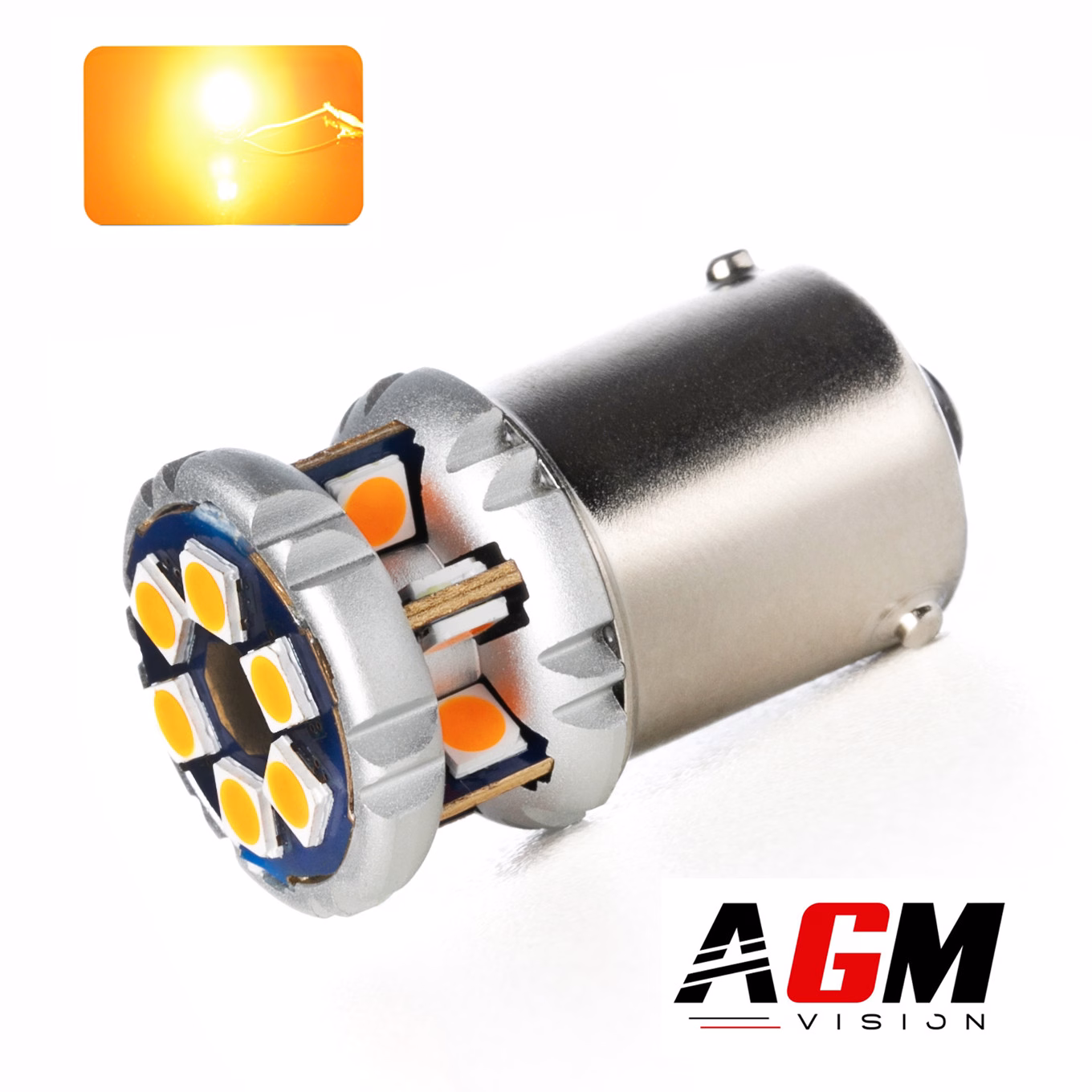 Afbeelding van LED-lamp R5W-R10W Mini Ultra Power Oranje Afbeelding van LED-lamp R5W-R10W Mini Ultra Power Oranje