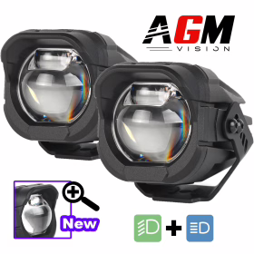 Bild von Kit 2 LED Motorrad Scheinwerfer Abblend-/Fernlicht DZ-PRO 140W