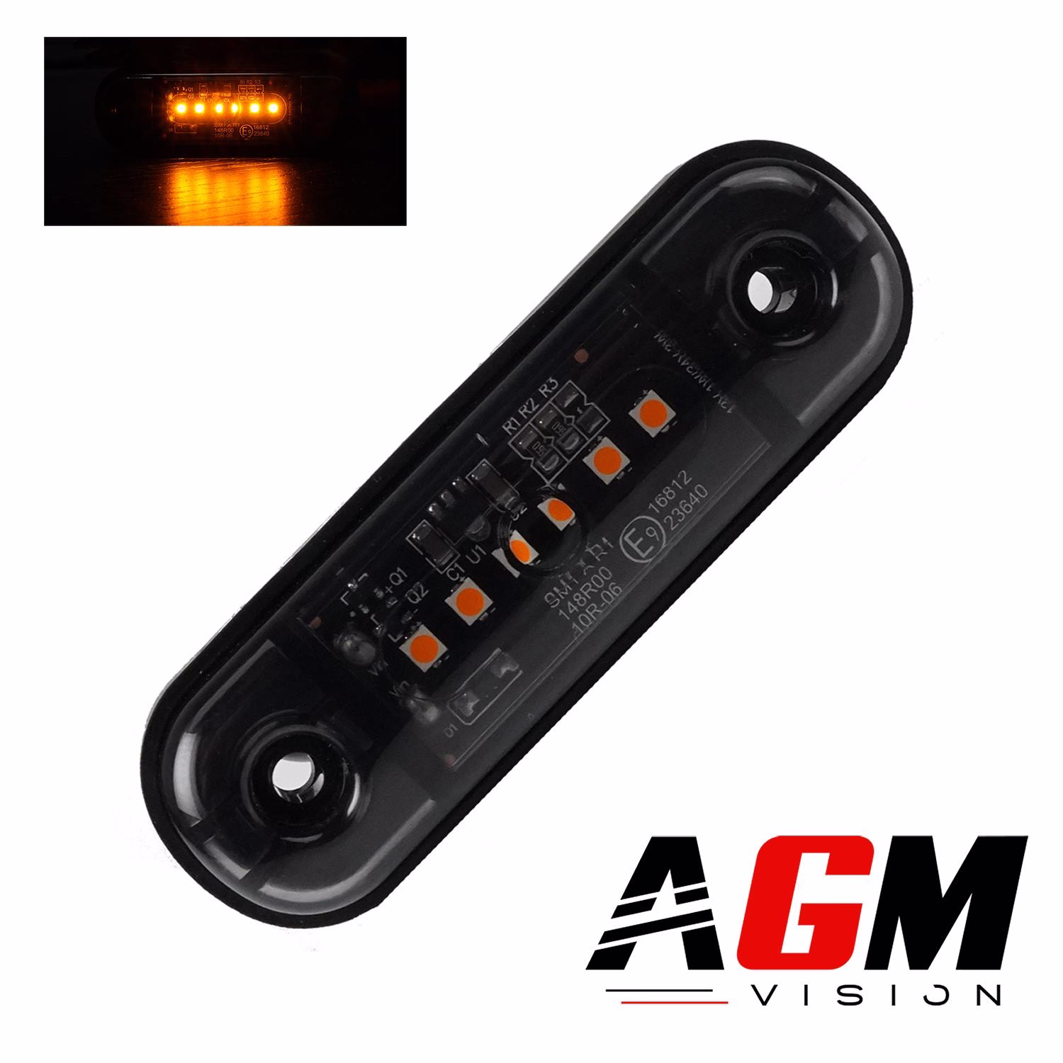 Immagine di Luce di ingombro a LED DARK SMOKE (Arancione) - 8 CM Immagine di Luce di ingombro a LED DARK SMOKE (Arancione) - 8 CM
