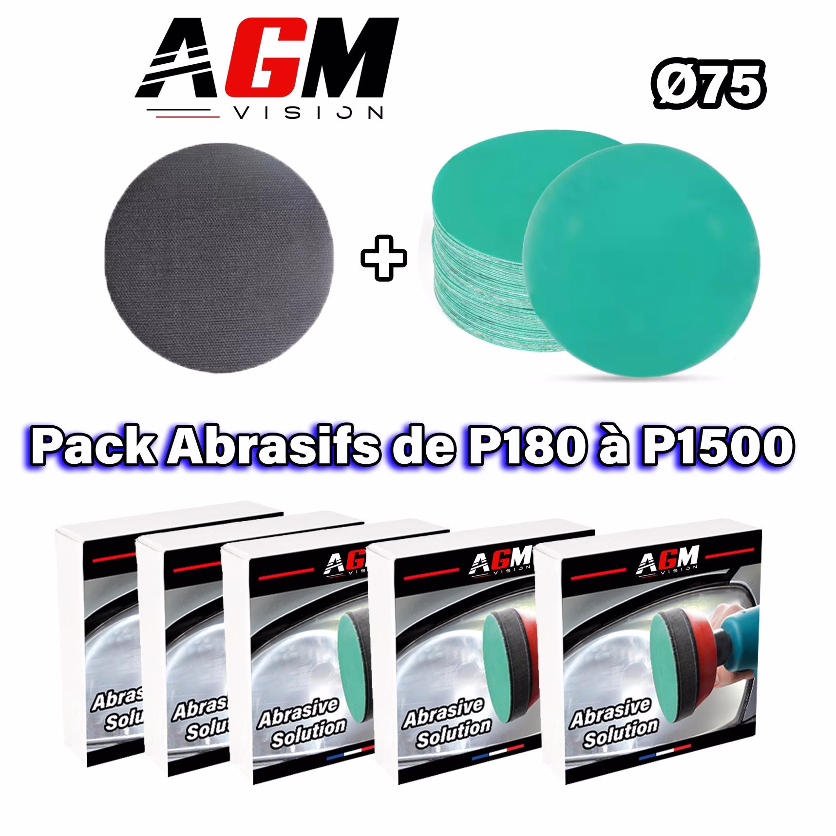 Image de Kit Complet Abrasifs pour Rénovation Phare AGM Vision Image de Kit Complet Abrasifs pour Rénovation Phare AGM Vision