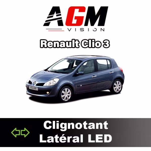 Image de PACK LED Clignotant Latéral Renault Clio 3 de 2005 à 2014 Image de PACK LED Clignotant Latéral Renault Clio 3 de 2005 à 2014